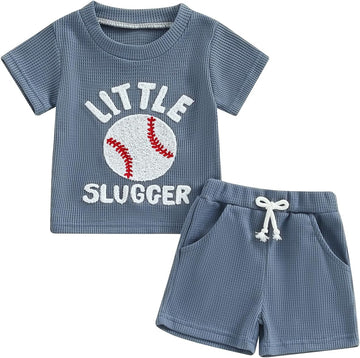 Toddler Baby Boy Summer Clothes Baseball Golf T-Shirt Shorts Set