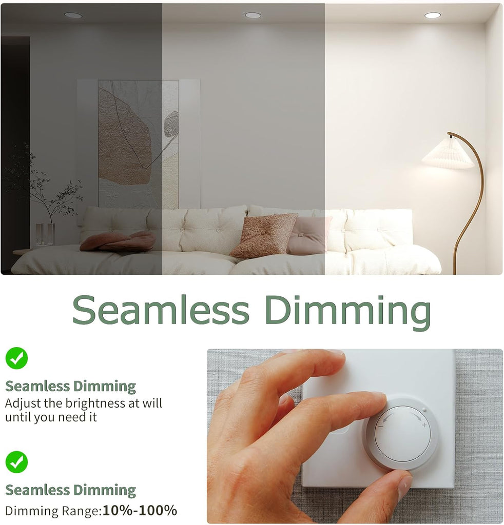 12 Pack BR30 Flood LED Light Bulbs 65W Equivalent, 7W Energy Efficient, Dimmable 800LM Bulbs 2700K Warm White, E26