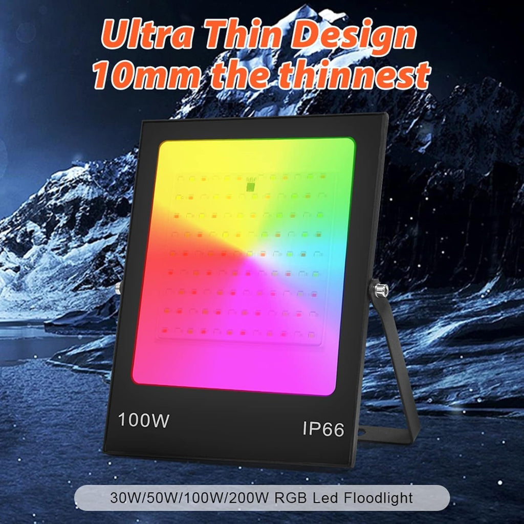 Led Floodlight RGB Ac220V 30W 50W 100W 200W Flood Light Color Changing
