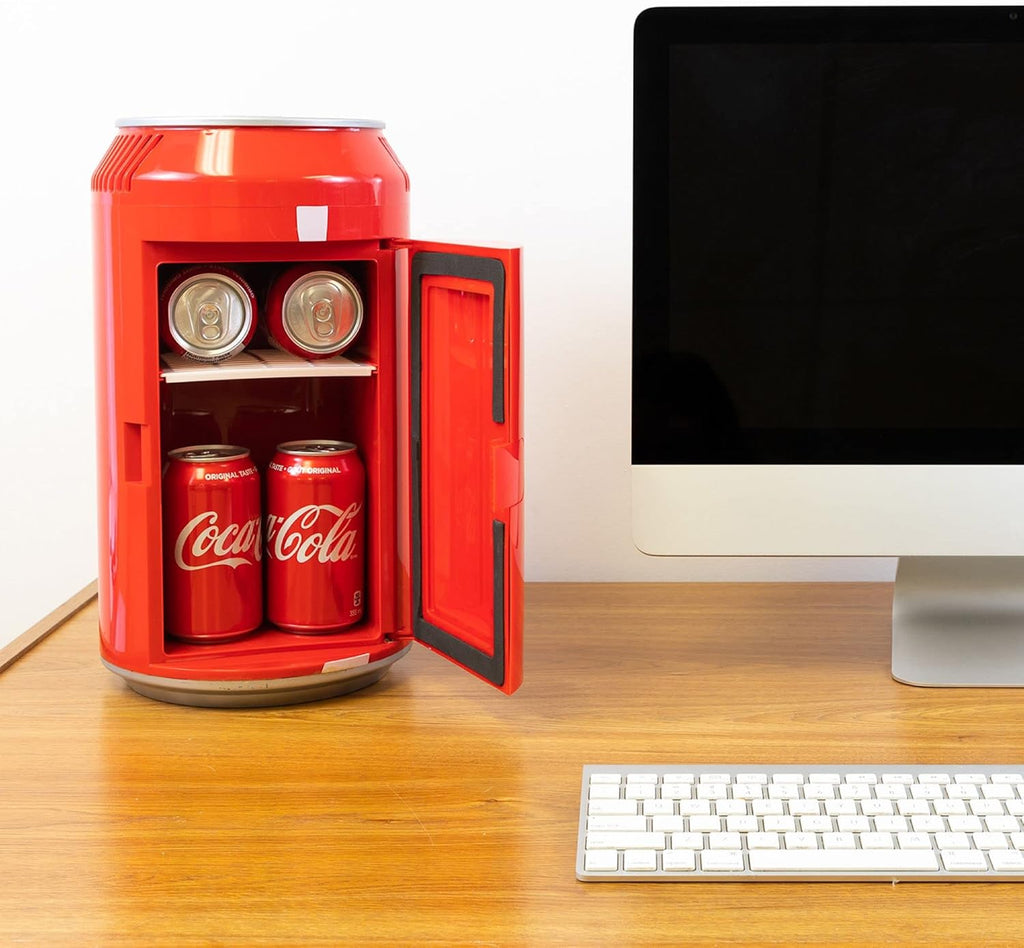 8 Can Portable Mini Fridge, 5.4L (5.7 qt) Compact Personal Travel Fridge for Snacks Lunch Drinks Cosmetics, Includes