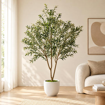 7FT Olive Tree Artificial Indoor with Green Moss