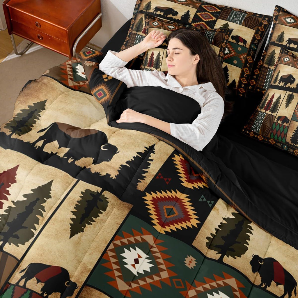 Water Buffalo Comforter Set Soft Lightweight 7 Piece