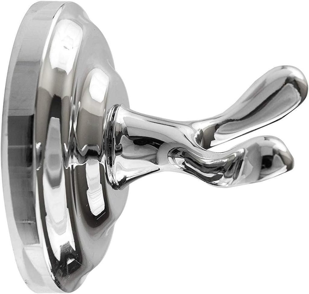 Modern Silver Bathroom Hardware Accessories Set, Includes Robe Hook, Toilet Paper Holder, Towel Ring, 24" Towel Bar