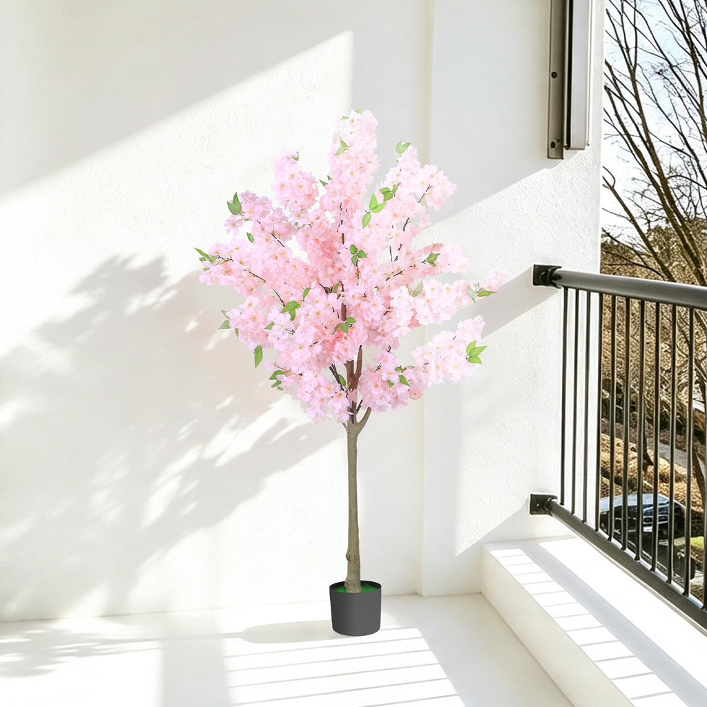 4FT/5FT Pink Artificial Cherry Blossom Tree with Pot Wedding Decor