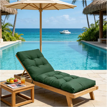 Outdoor Lounge Chair Cushions, 74.4 x 22 x 4.7 Inches Waterproof Fade Resistant Patio Cushion for Chaise Lounger