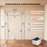 2024 Portable Steam Sauna for Home, Personal Full Body Sauna Tent Indoor Sauna for Home
