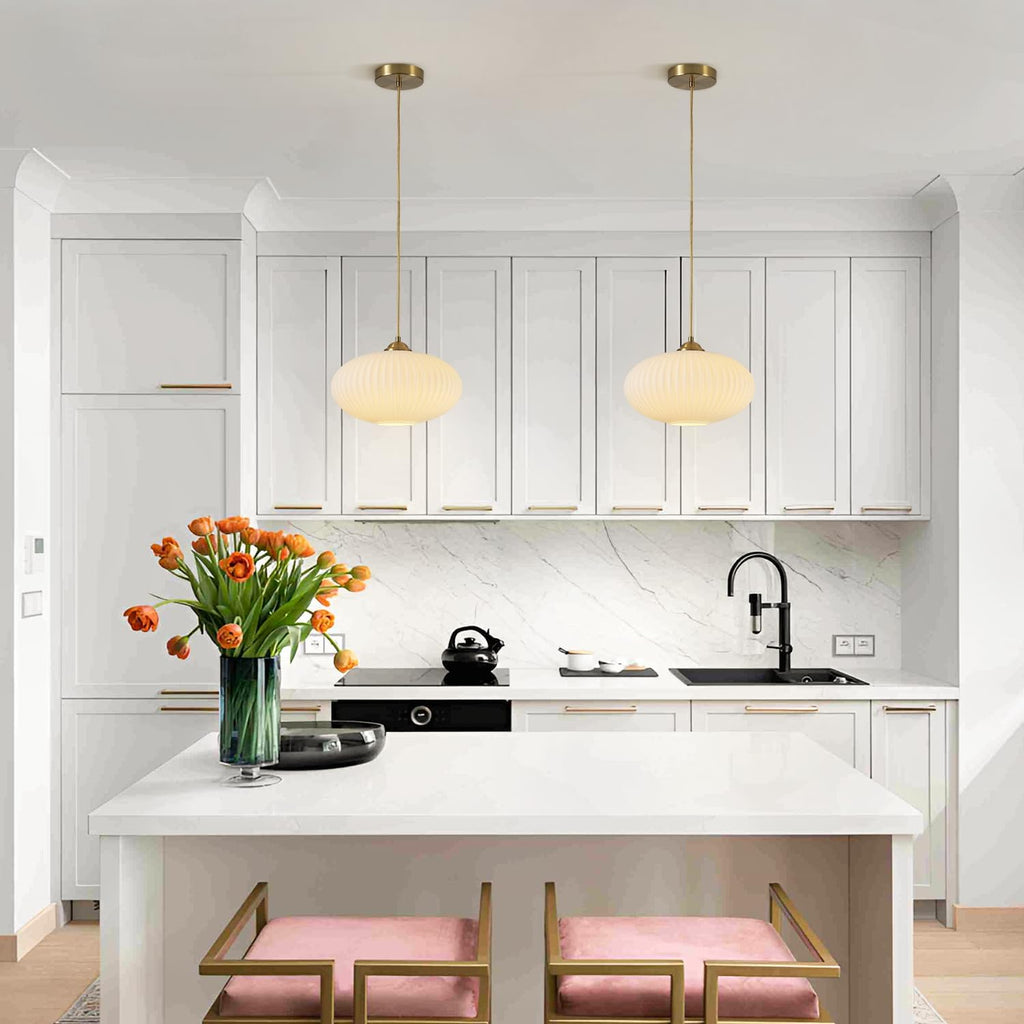 Lighting Mid Century Modern Gold Globe Pendant Lighting Brushed Brass White Opal Glass Pendant Light Antique