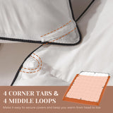 Goose Feather Down Fiber Cotton Comforter King, Ultra-Soft Duvet Insert, Hotel Collection White Quil