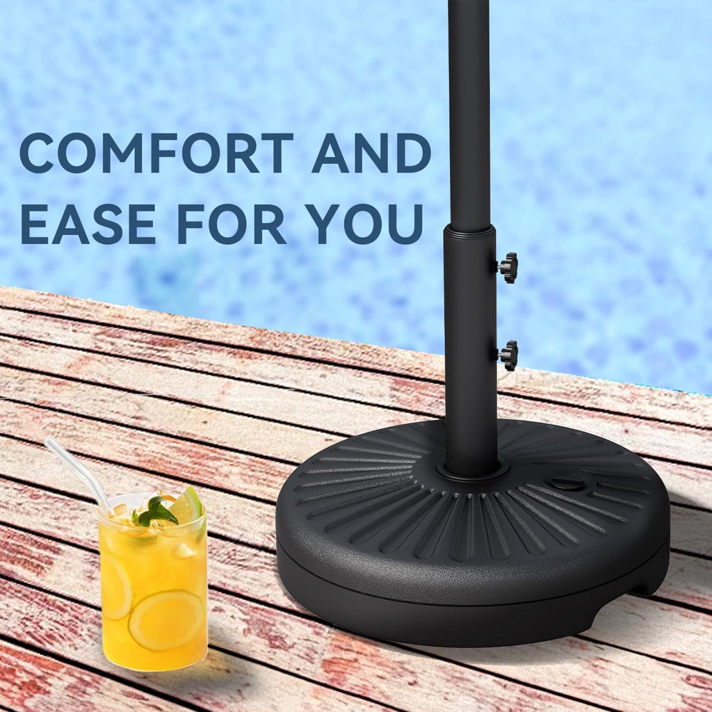 82lb Capacity Outdoor Umbrella Base Water Filled Stand, Patio Umbrella Base Stand