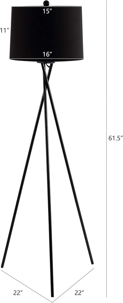 Parsen Black Tripod 62-inch Floor Lamp (LED Bulb Included)