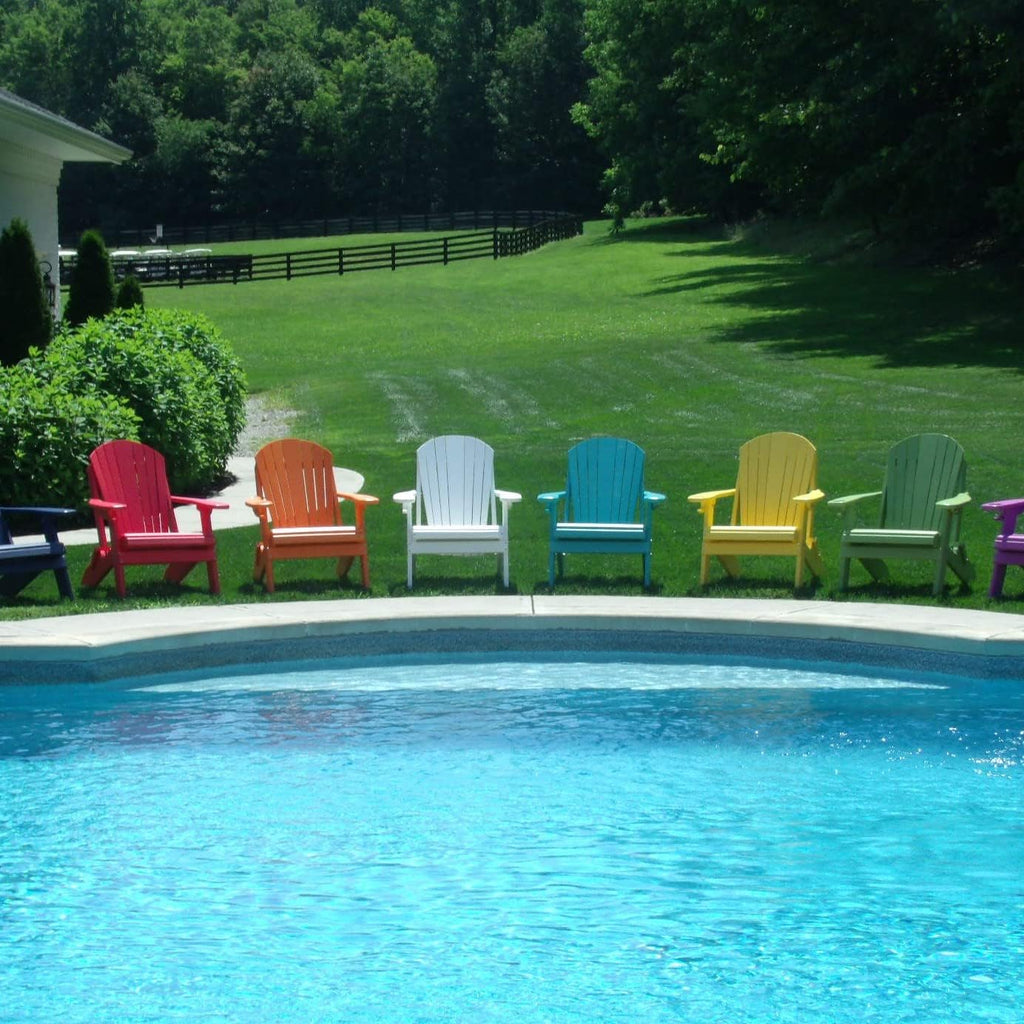 Poly Folding Adirondack Chair, Bright Purple