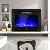 28.5 Inch Electric Fireplace Insert, 750W/1500W Wall Recessed or Freestanding Heater with Flame Colors, Timer and Remote Control