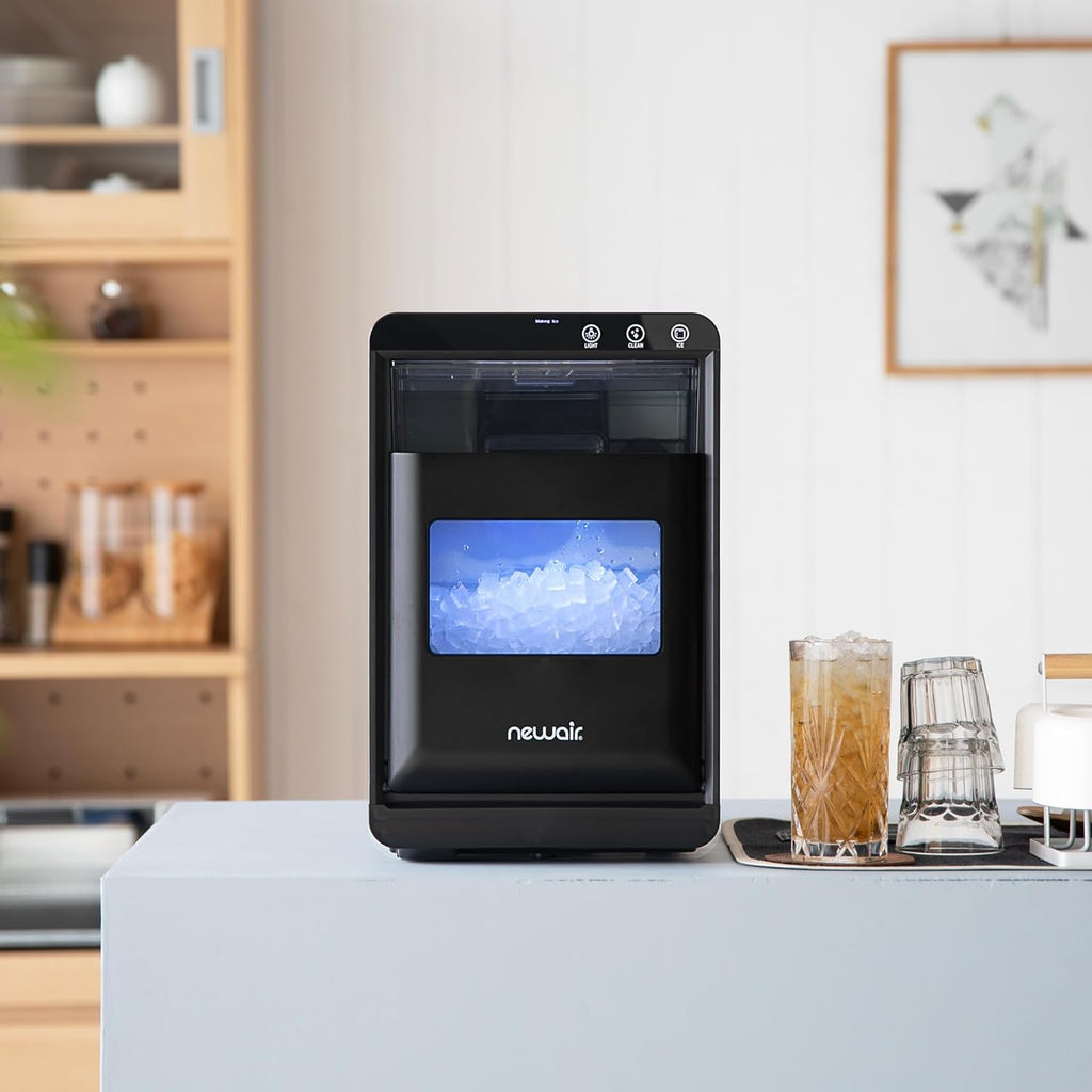 Nugget Ice Maker Countertop | 44 lbs/Day Pebble Ice Machine with Self-Cleaning | Soft Chewable Pebble & Sonic-Style