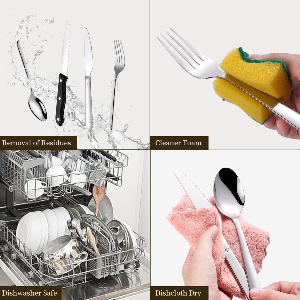 58 Piece Silverware Set, Premium Cutlery Set Service for 10