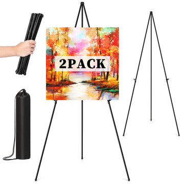 Easel Stand for Sign, 63" Portable Easels Stand for Display, Lightweight Adjustable Tripod Art Easel Stand for