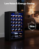 25 bottle Wine Cooler Refrigerator, Freestanding Compressor Wine Fridge with Adj