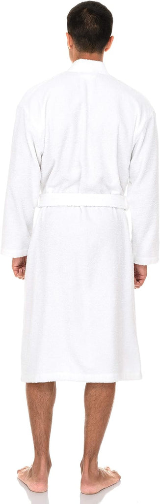 Mens Robe Cotton Terry Cloth Bathrobe Soft Towel Bath Robe for Men XS to 3X