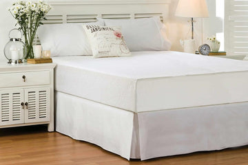 Full Size Bed Skirt 600 TC Egyptian Cotton 16 Inch Drop Easy Fit - Bed Skirt for Full 54x75 Inch Beds - Center &