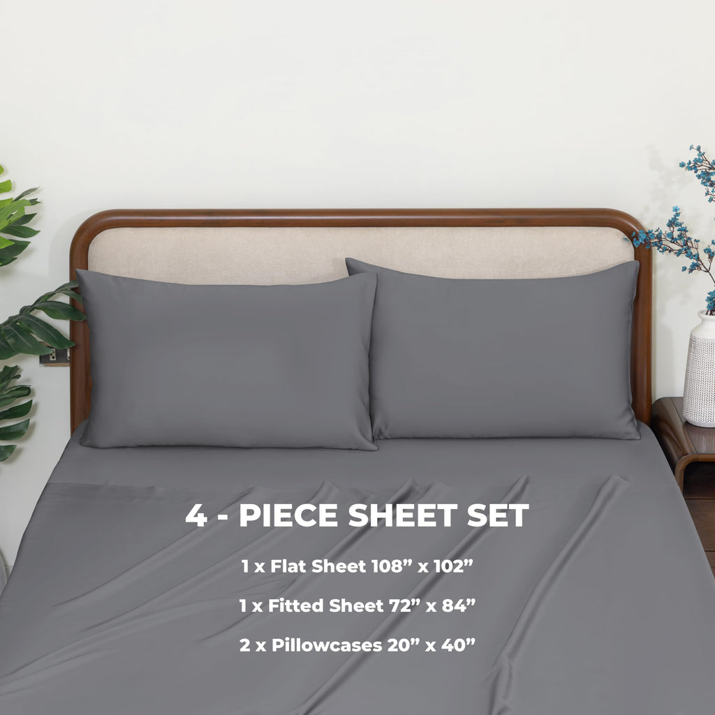 Tencel Sheets King, 100% Lyocell Sheets Set, Eucalyptus Sheets
