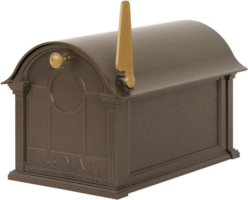 Balmoral Mailbox Heavy-Duty Cast Aluminum Rust-Free Large Capacity Decorative Post Mount Mailbox for Residential Use