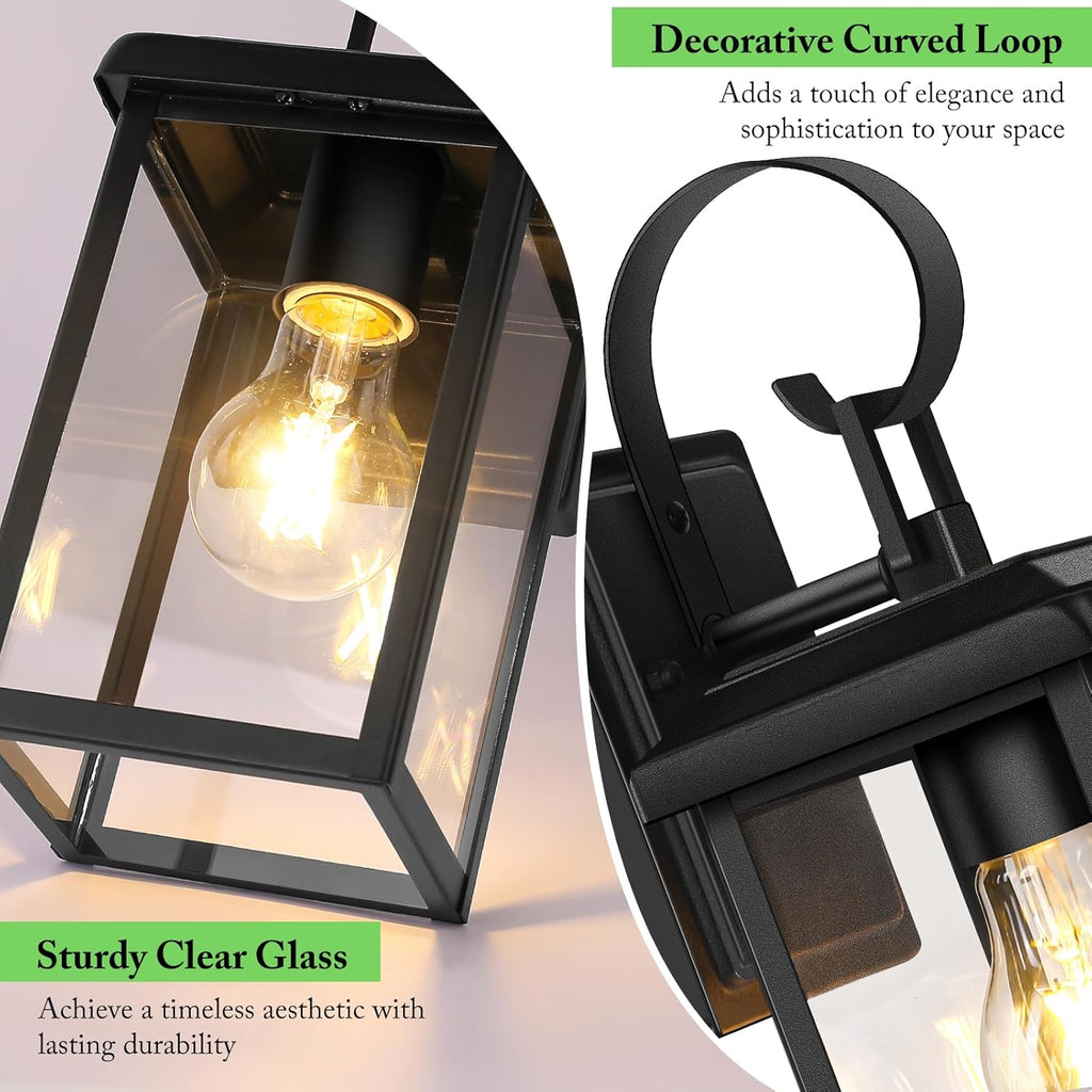 2-Pack Outdoor Wall Light Fixtures, Exterior Lighting Fixtures Wall Mount