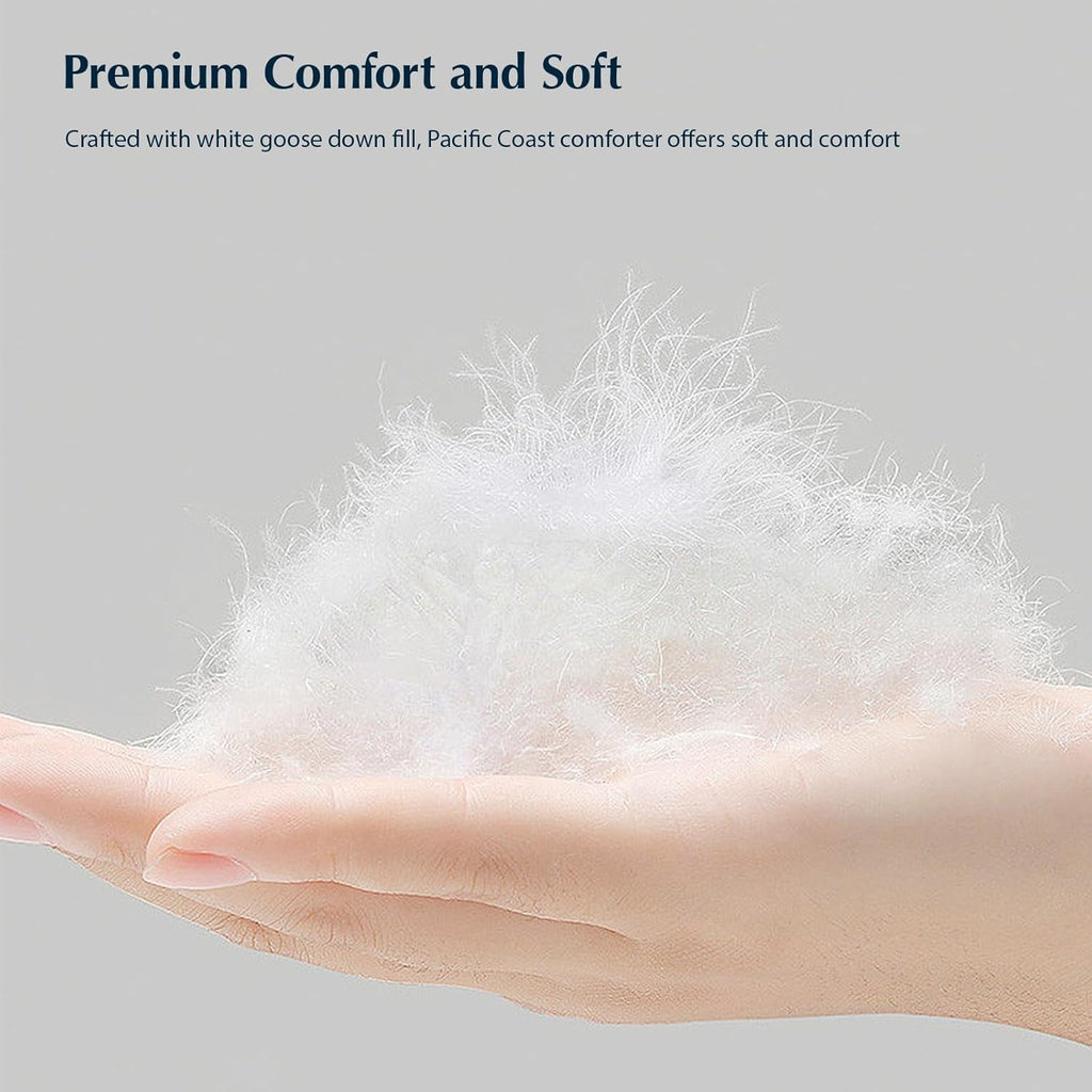 Comforter King, Filled in White Goose Down Bedding Comforter King，All Season White Luxury Hotel Fluf