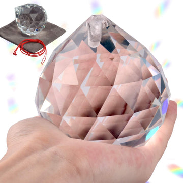 3.15Inch Hanging Large Prism Pendant,Prisms Sun Catcher Rainbow Maker Crystal Sunshinecatchers for Windows