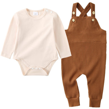 Baby Boy Winter Clothes 6 9 Fall Outfits Overalls Beige