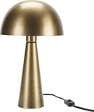 Home 16" Antique Gold Metal Mushroom Table Lamp, Modern, Retro, Desk Light, Dining, Office, Entryway