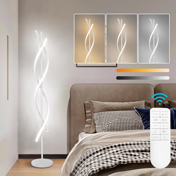 40W Modern Floor Lamp with Remote 60 inch Dimmable Floor Lamp Standing Lamp LED Floor Lamps Dining Rooms Home Offices