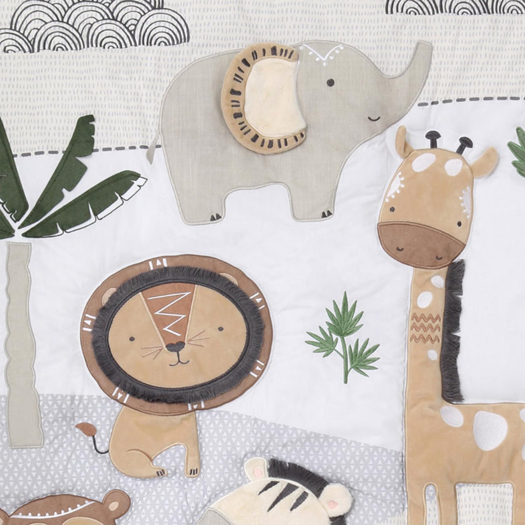 4 Piece Organic Cotton Baby Crib Bedding Set for Boys & Girls - Newborn, Infant & Toddler Nursery Bed Set Decor with