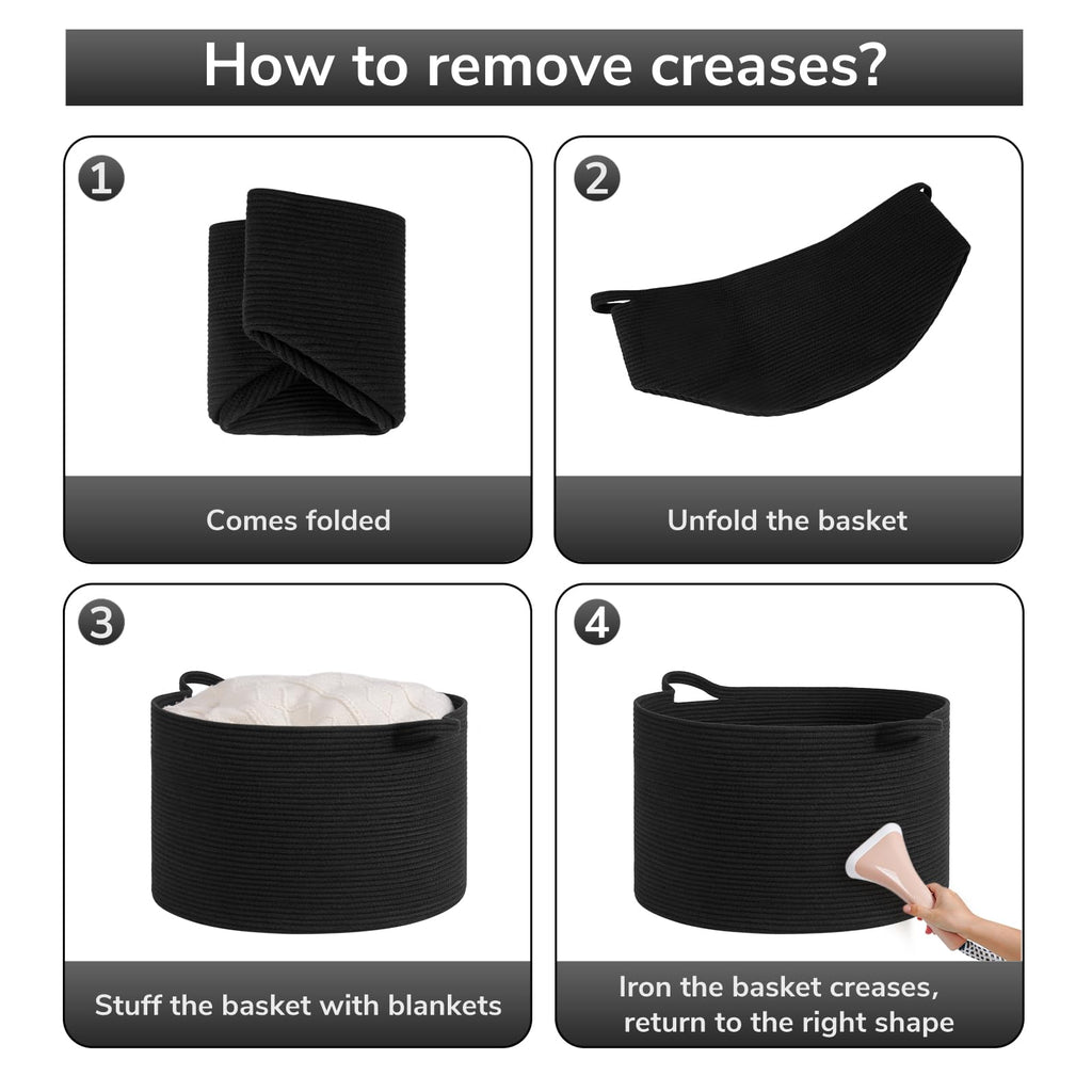 Large Woven Dirty Clothes Basket, 65L