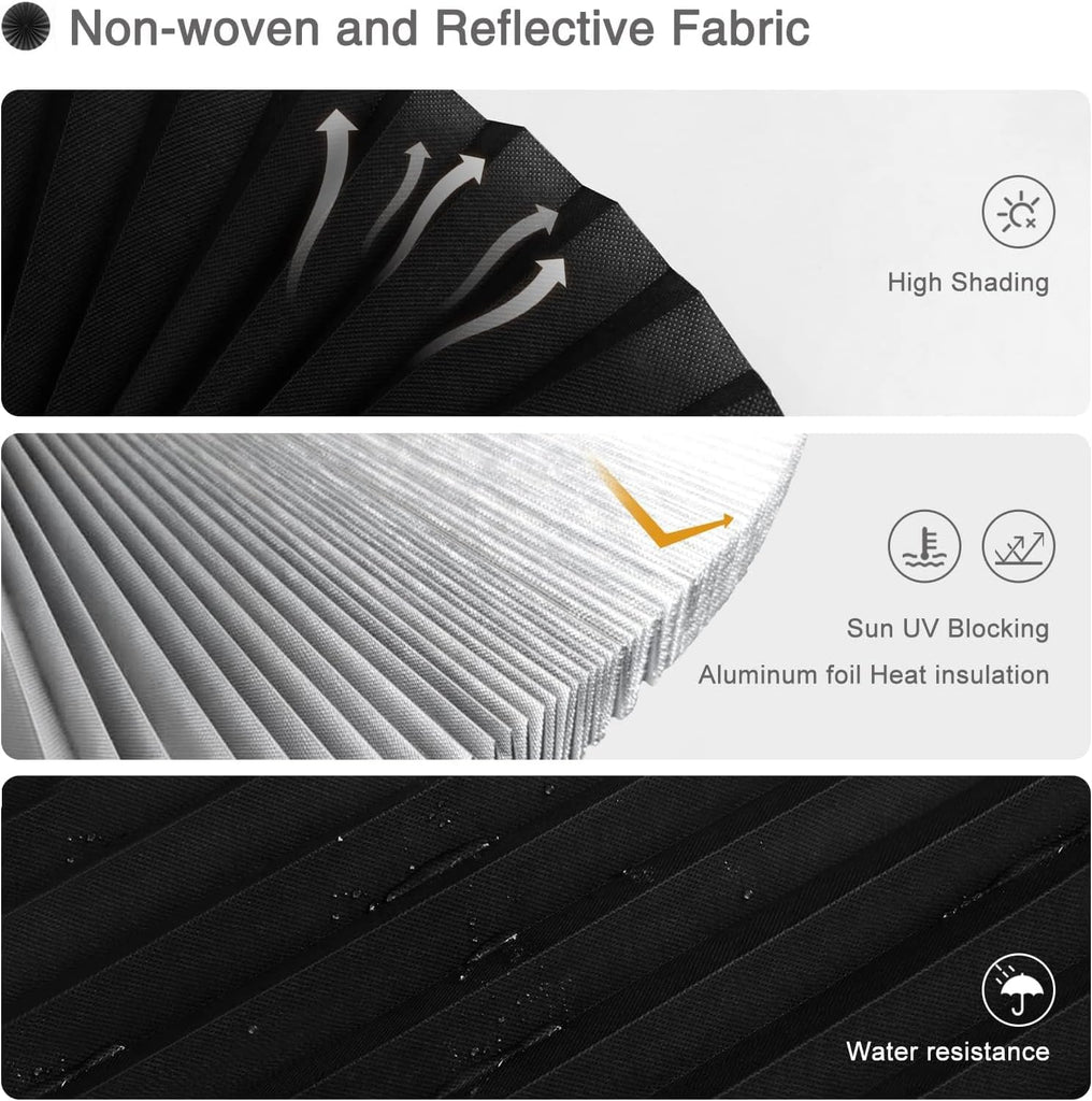 Blackout Blinds for Indoor Windows Cordless No Drill Easy Install Cut Size Pleated Paper Blinds Temporary Shades