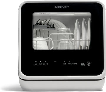 Portable Countertop Dishwasher with 5-Liter Built-in Water Tank - 5-Program System for Home, RV, and