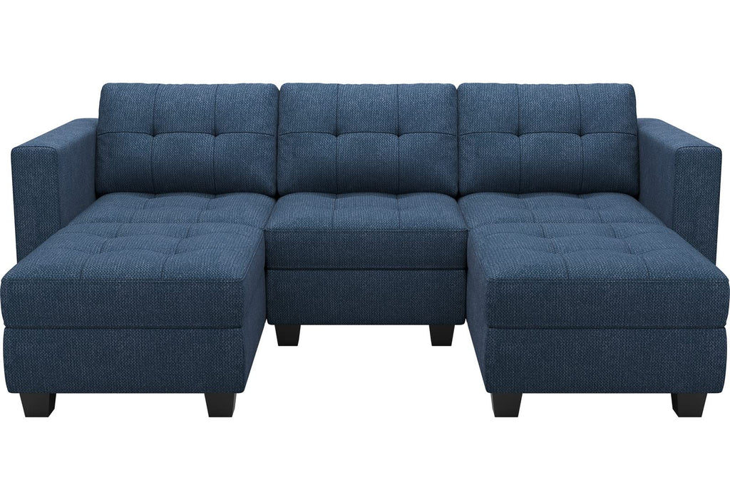 Modular Sectional Sofa Couch with Double Chaises U Shaped Sectional Sofa Modular with Storage Seat Modular Couch with