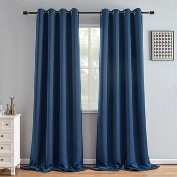 Blackout Curtains 2 Panels Navy Blue 35"W x 96"L