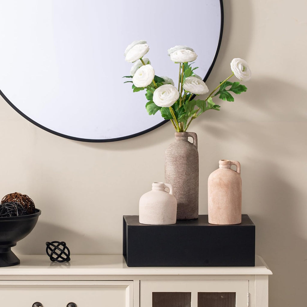 Ceramic Vase Home Table Decor - Flower Vase Set of 3