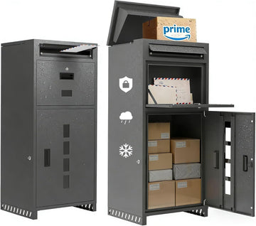 Package Delivery Boxes 44.49''H Anti-Theft Porch Package Box with Lock & Mail Slot