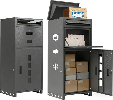 Package Delivery Boxes 44.49''H Anti-Theft Porch Package Box with Lock & Mail Slot