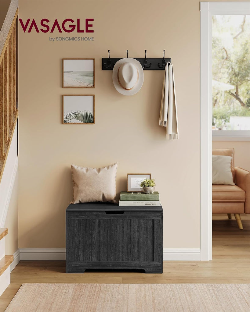 Storage Chest, 29.9 Inches Width Storage Bench, Entryway Bench with 2 Safety Hinges, Shoe Bench, Farmhouse Style
