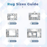 Area Rugs 9x12 for Living Room: Washable Rug Modern Abstract Neutral Soft Non-Slip Low-Pile Indoor L