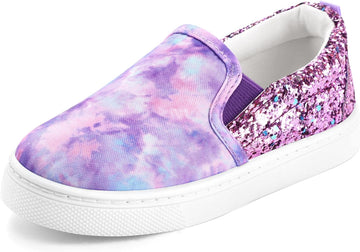Toddler Sneakers for Girls Boys Slip On Canvas Walking Shoes