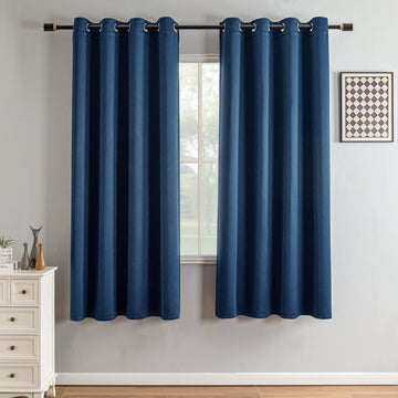 Blackout Curtains 2 Panels Navy Blue 52"W x 72"L