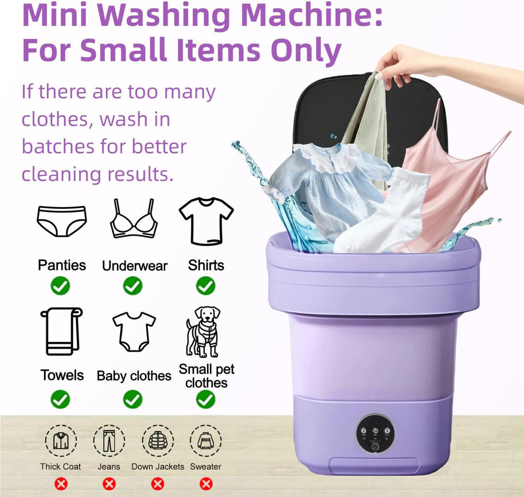 Portable Washing Machine,Mini Washer,16L Upgrade Mini Laundry Machine with Spin Basket,Deep Clean Baby Clothes