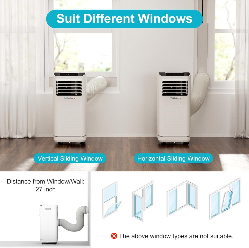 10,000 BTU Portable Air Conditioners, 4 in 1 Portable AC Unit, Cool, Heat, Dehumidifier & Fan