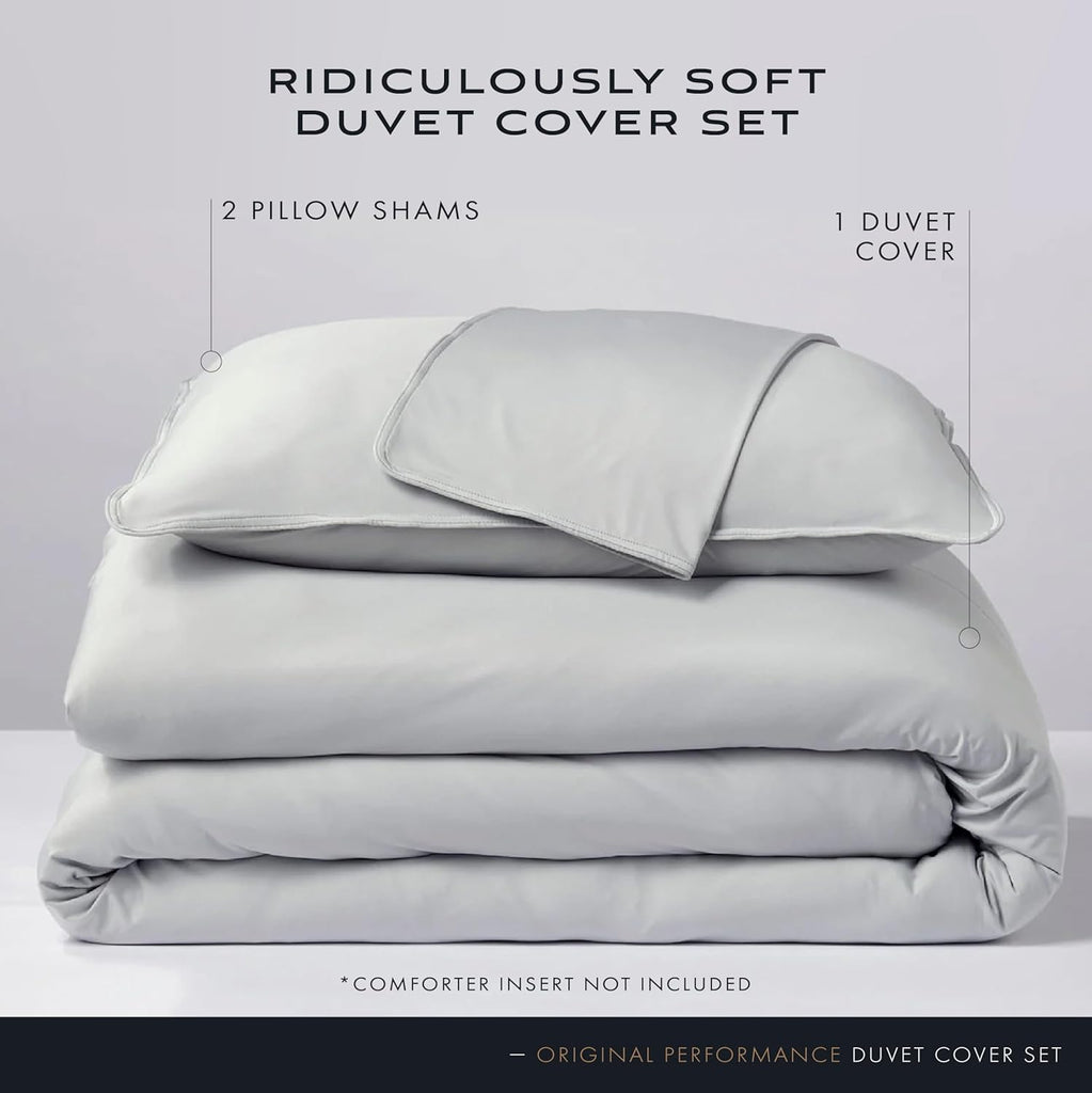 Original Performance Cooling Duvet Cover Set, Lightweight Full/Queen Duvet Cover with 2 Standard Pillow Shams