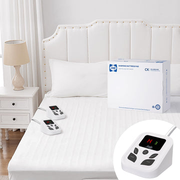 Heated Mattress Pad Cal King Size with Dual Control 10 Heat Settings