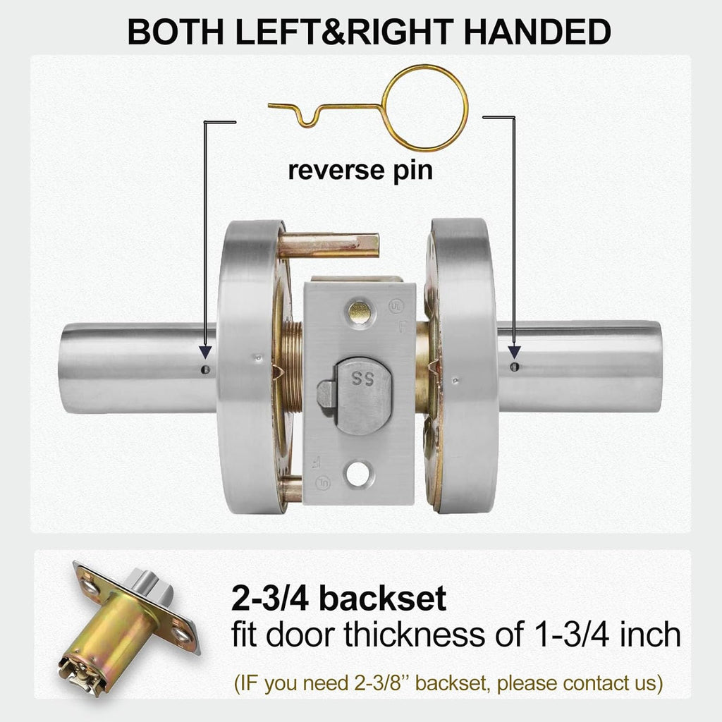 Keyed Entry Grade 2 Commercial Door Locks Heavy Duty Office Door Lever, Non-Handed, UL 3 Hour Fire Rated