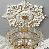 28" Large PU Ceiling Medallion Combination Decorative - 28 inch Classic French Chandelier Base Cover, Victorian