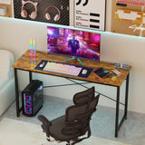 Computer Small Office Desk 40 Inch Student Study Writing Work with Headphone Hooks & Storage Bag Modern Simple PC Home